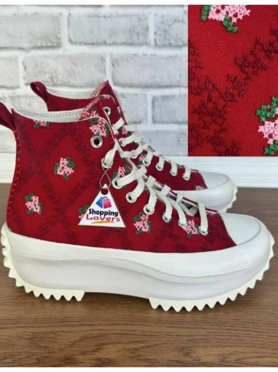 ⭐CONVERSE Run Star Hike Hi Platform Rose Cross Stitch Sz 7.5 Men's Shoes A14885C - Picture 1 of 11